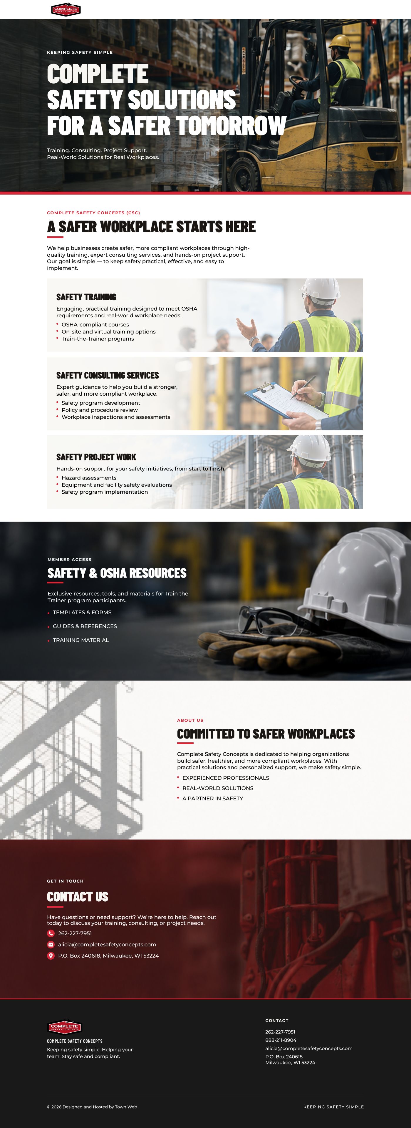 Complete Safety Concepts full desktop design